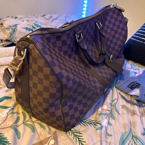 Authentic Louis Vuitton Damier Bandoulere Keepall 55